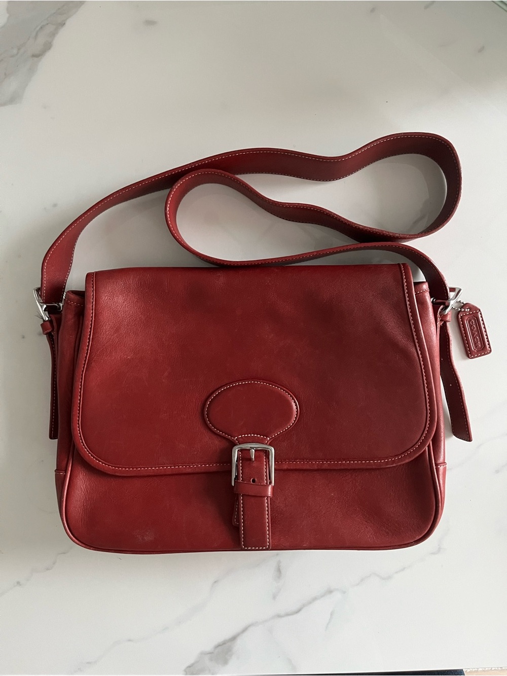 Vintage Red Coach Hampton Crossbody J1S-7750